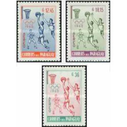 3 عدد تمبر پست هوایی - بازیهای المپیک - رم ، ایتالیا - پاراگوئه 1960   