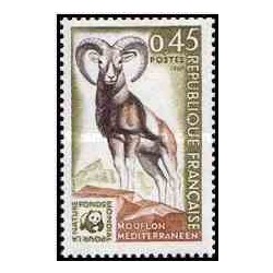 1 عدد تمبر حفاظت از طبیعت - فرانسه 1969    