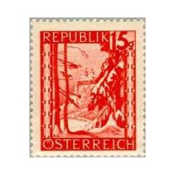 1 عدد تمبر سری پستی مناظر - 3G - اتریش 1945