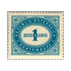 1 عدد تمبر هزینه پستی - 1G -ارزش های گروشن و شیلینگ - اتریش 1946
