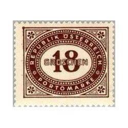 1 عدد تمبر هزینه پستی - 1G -ارزش های گروشن و شیلینگ - اتریش 1946