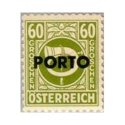 1 عدد تمبر هزینه پستی - 15G -سورشارژ PORTO - اتریش 1945
