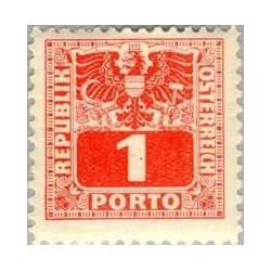 1 عدد تمبر هزینه پستی - نشانهای رسمی - 1pfg  - اتریش 1945