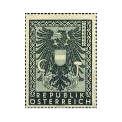 1 عدد تمبر سری پستی دولت رنر - 1M - اتریش 1945