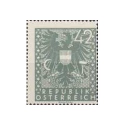 1 عدد تمبر سری پستی دولت رنر - 3pfg - اتریش 1945