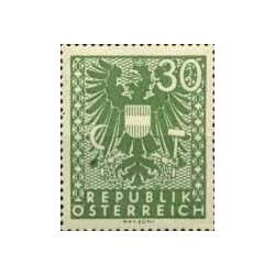 1 عدد تمبر سری پستی دولت رنر - 3pfg - اتریش 1945