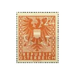 1 عدد تمبر سری پستی دولت رنر - 3pfg - اتریش 1945