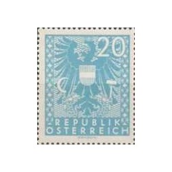 1 عدد تمبر سری پستی دولت رنر - 3pfg - اتریش 1945