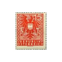 1 عدد تمبر سری پستی دولت رنر - 3pfg - اتریش 1945