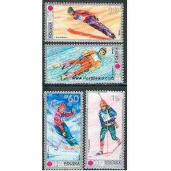 4 عدد تمبر المپیک زمستانی ساپورو - لهستان 1972
