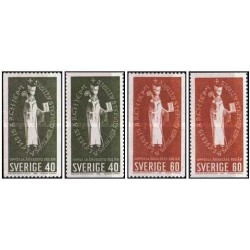 4 عدد  تمبر اسقف اعظم اوپسالا - سوئد 1964