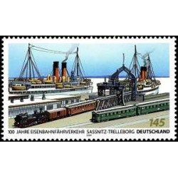 1 عدد  تمبر صدمین سالگرد اتصال Sassnitz-Trelleborg (خط سلطنتی) - جمهوری فدرال آلمان 2009