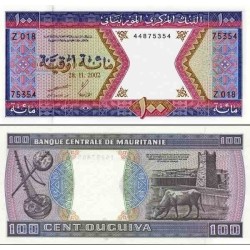 اسکناس 100 اوقیه - موریتانی 2002
