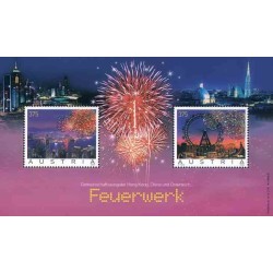 سونیرشیت تمبر مشترک اتریش و هنگ کنگ - آتش بازی - اتریش 2006 قیمت 17.3 دلار