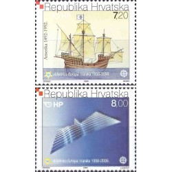 2 عدد تمبر پنجاهمین سالگرد تمبرهای اروپا - Europa Cept - کرواسی 2005 قیمت 3.5 دلار
