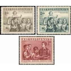 3 عدد تمبر روز جهانی کودک - چک اسلواکی 1952 قیمت 2.25 دلار