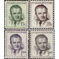 4 عدد تمبر سری پستی - رئیس‌جمهور گوتوالد - چک اسلواکی 1953 قیمت 3.1 دلار