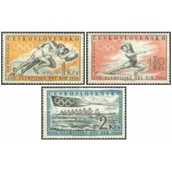 3 عدد تمبر بازی‌های المپیک - رم، ایتالیا- چک اسلواکی 1960 قیمت 6.2 دلار