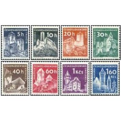 8 عدد تمبر سری پستی - قلعه‌های چکسلواکی - چک اسلواکی 1960 قیمت 3.9 دلار