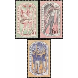 3 عدد تمبر دومین دوره بازی‌های ملی اسپارتاکیست - چک اسلواکی 1960 قیمت 2.8 دلار