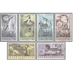 6 عدد تمبر پرندگان آبزی - چک اسلواکی 1960 قیمت 10.4 دلار