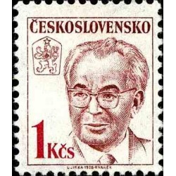 1 عدد تمبر سری پستی - 75مین سالگرد تولد رئیس‌جمهور هوساک - 1Kcs  - چک اسلواکی 1988