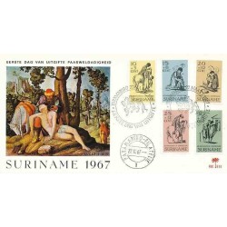 پاکت مهر روز خیریه عید پاک -سورینام 1967