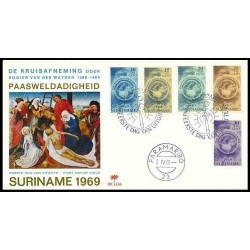 پاکت مهر روز خیریه عید پاک - سورینام 1969