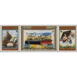 3 عدد تمبر صدمین سالگرد کتاب مقدس سسوتو - B- لسوتو 1982