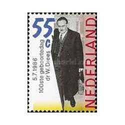 1 عدد  تمبر صدمین سالگرد تولد ویلیام دریس- هلند 1986
