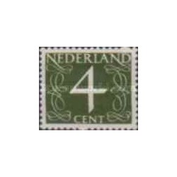 1 عدد  تمبر سری پستی - تمبرهای روزانه جدید - 4c - هلند 1946
