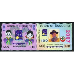 2 عدد تمبر صدمین سالگرد پیشاهنگی - بنگلادش 2007