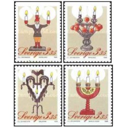 4 عدد  تمبر کریسمس- سوئد 1995