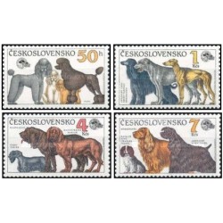 4 عدد تمبر نمایشگاه سگ اینتر کانیس، برنو - چک اسلواکی 1990