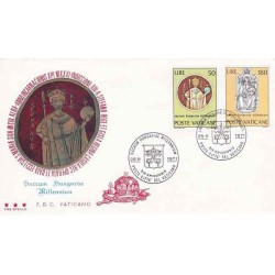 پاکت مهر روز هزارمین سالگرد مسیحیت در مجارستان  - واتیکان 1971