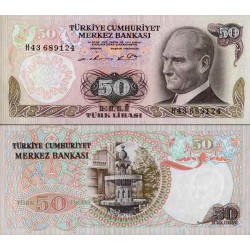 اسکناس 50 لیر - ترکیه 1970 سری A-I