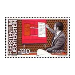1 عدد تمبر سری پستی - مردم و کار - 1.2Fr - لیختنشتاین 1984